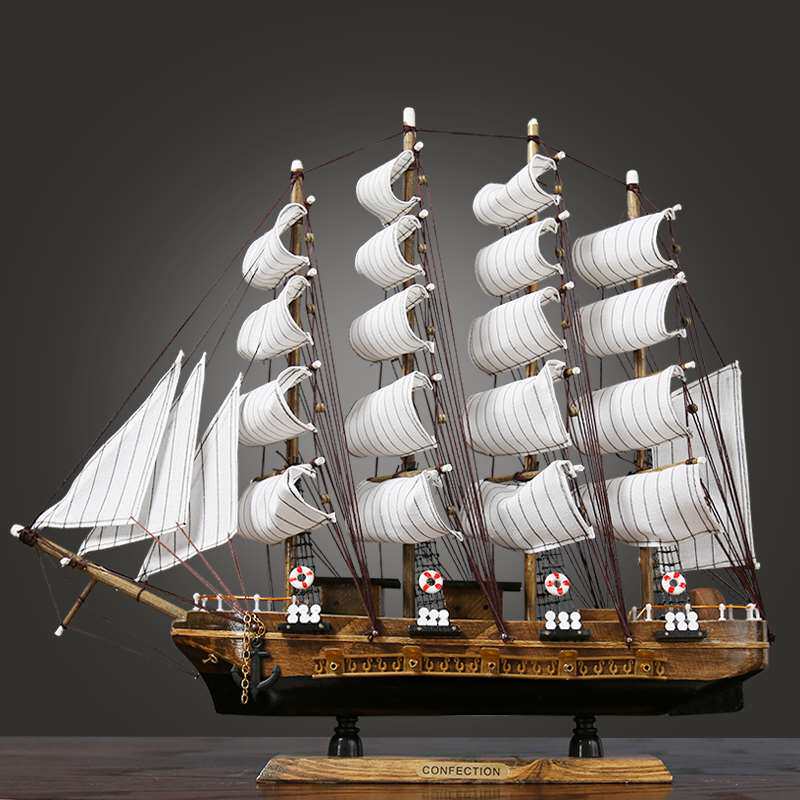 One Sail Smooth Sailing Model Swing Piece Creative Living Room Genguan Office Shop Decoration Craft Boat Opening Gift