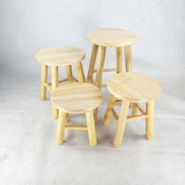 Wood Den Benstool REAL WOOD STOOL OAK WOOD STOOL LOG SMALL BENCH FOR HOME SHORT STOOL WHOLE SET CHILDREN SMALL ROUND STOOL CHANGE OF SHOES STOOL