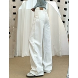 Белые штаны, летние тонкие прямые свободные джинсы, по фигуре, подходит для подростков