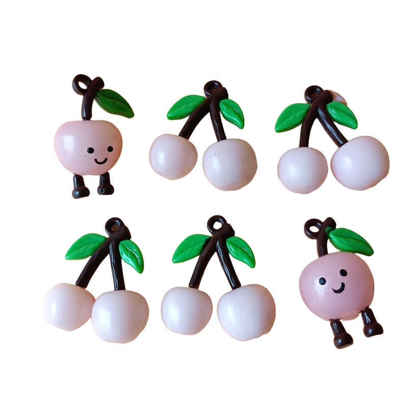 New Color-Changing Little Cherry That Changes Color When Encounter Sunshine 6985 Student Key Schoolbag Pendant Temperature-Changing Toy