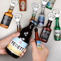 Creative Fun Bottle Opener Fridge Stick Magnetic Sticker Wine Bottle Soda magnetic sticker Magnetic sticker bottle opener Opener Bottle Opener