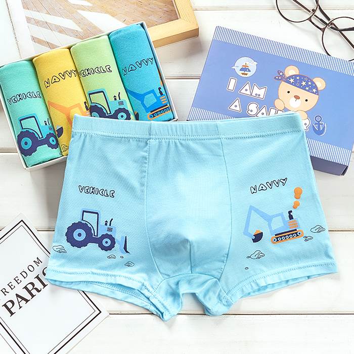 All cotton era cartoon children's underwear boy shorts flat pure cotton baby boy four corner Modale shorts