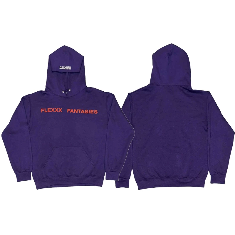 Худи с капюшоном OsamaSon FlexMusix Total Fxcking Flex, вышитая передняя часть