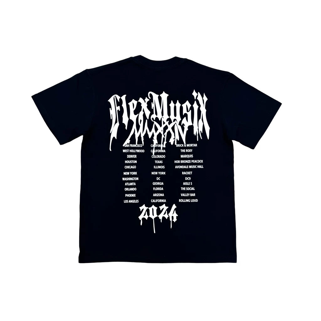 Короткая футболка с рукавами по месту проведения тура OsamaSon Flex Musix, ограниченная коллекция, футболка с коротким рукавом