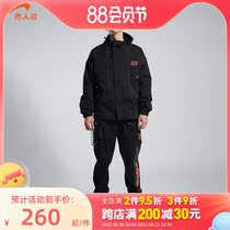 Noble bird Spring New Brand Sports Set Warm Link Cover Open-up Hundred and Tide Bending Softpants