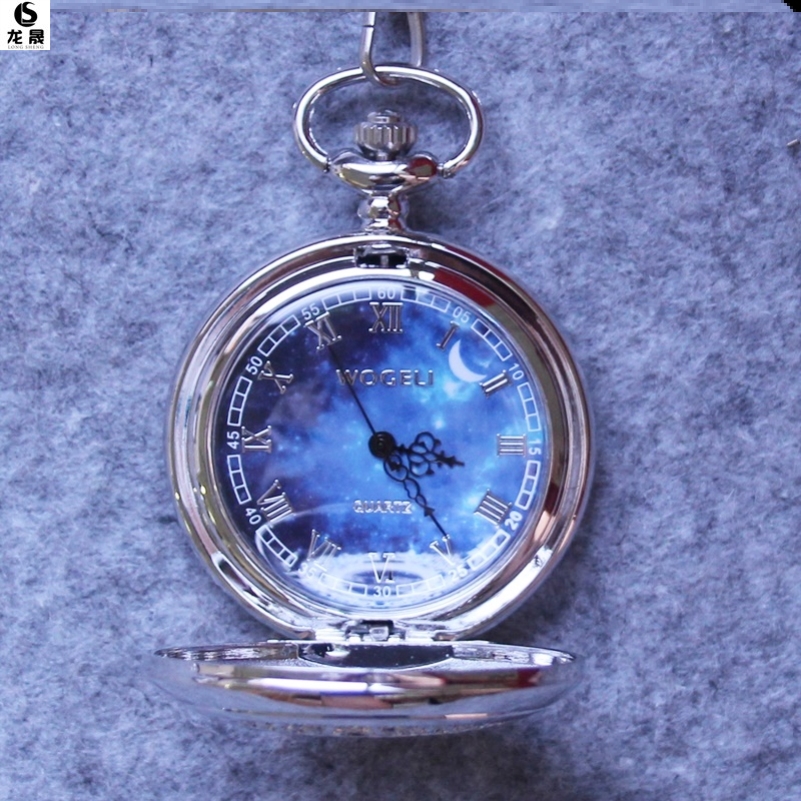 Secondary school student time retro quartz gift hollowed-out hanging decoration Luminous photo Waiver watch Cartoon Rotation 