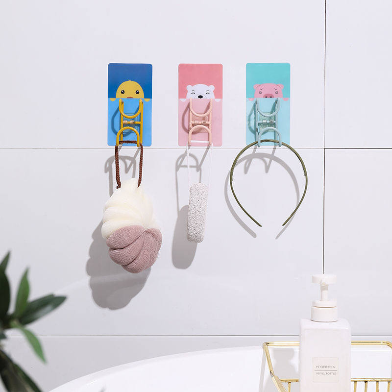 Washbasin storage shelf multi-function rack washbasin rack hook bathroom dressing room put basin artifact wall hanging free punch