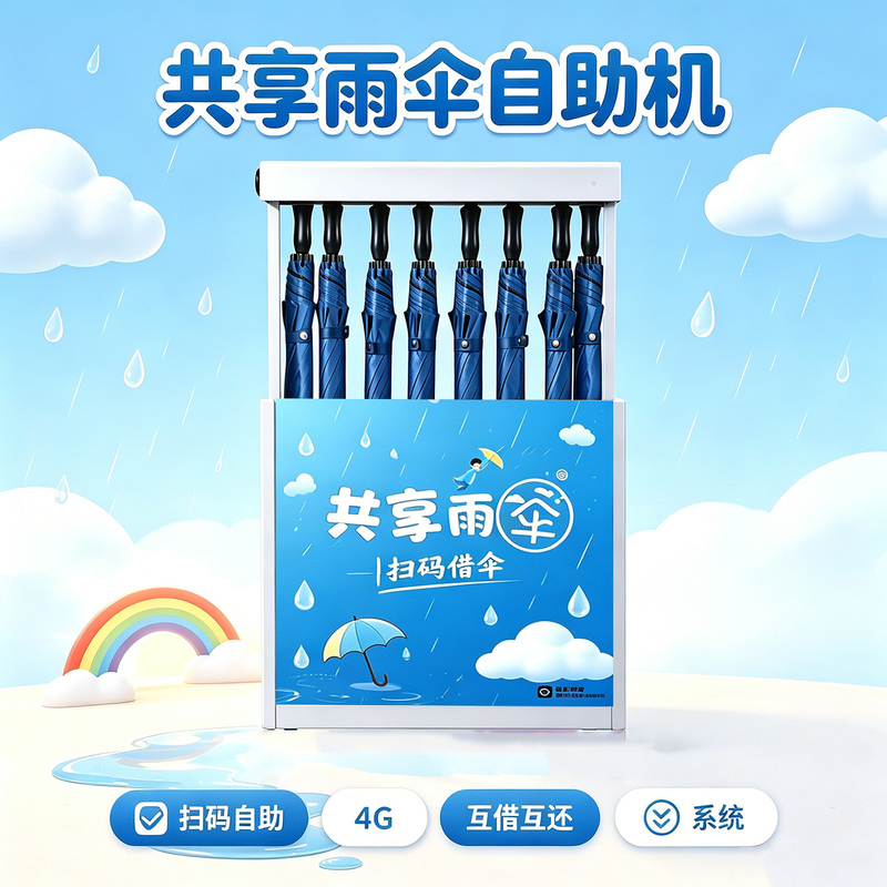 Smart Shared Umbrella Stand Storage Rack Commercial Large-Capacity Self-Service Umbrella Rental and Return Machine Convenient Service
