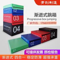 Software jump box four-in-one PU combination box jump box boxing martial arts dance childrens box jump box explosive bounce in the gym