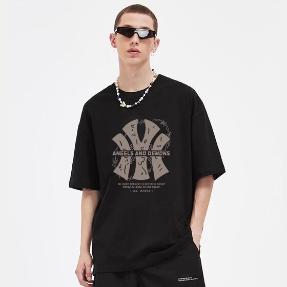 官网联名款新品2025纯棉短袖t恤男女潮牌上衣情侣装T恤X