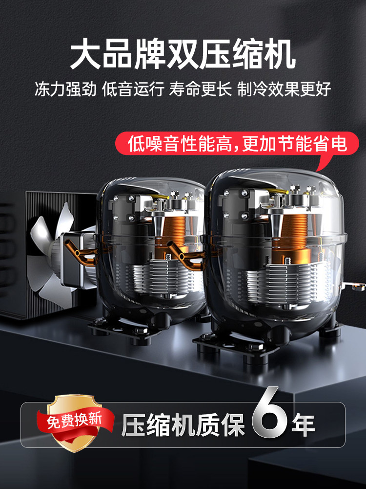 Ice-Cast Kitchen Multi-Functional Stainless Steel Cabinet Commercial Freezer and Refrigerator Display Cabinet Dual-Temperature Workbench Refrigerator