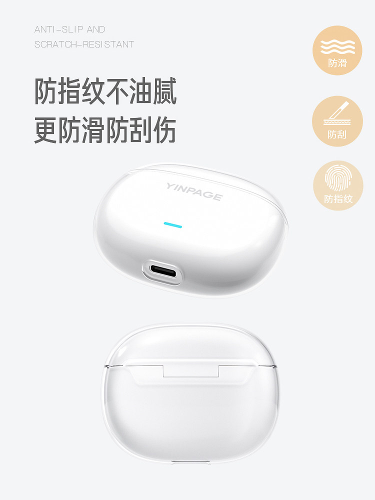 [Protective Case Accessories] Yinbeiqi Real1Pro Exclusive Earphone Protective Case Charging Compartment Transparent Silicone Case