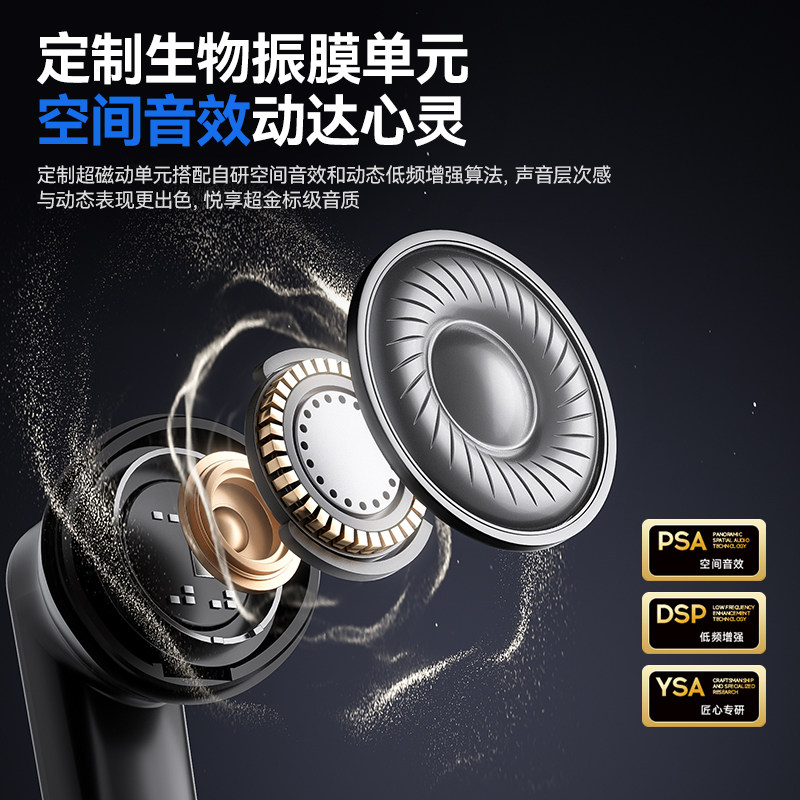 Yinbeiqi Real 2 Pro 2.0 Bluetooth Headset Wireless In-Ear Active Noise Reduction 2026 New Model Long Battery Life