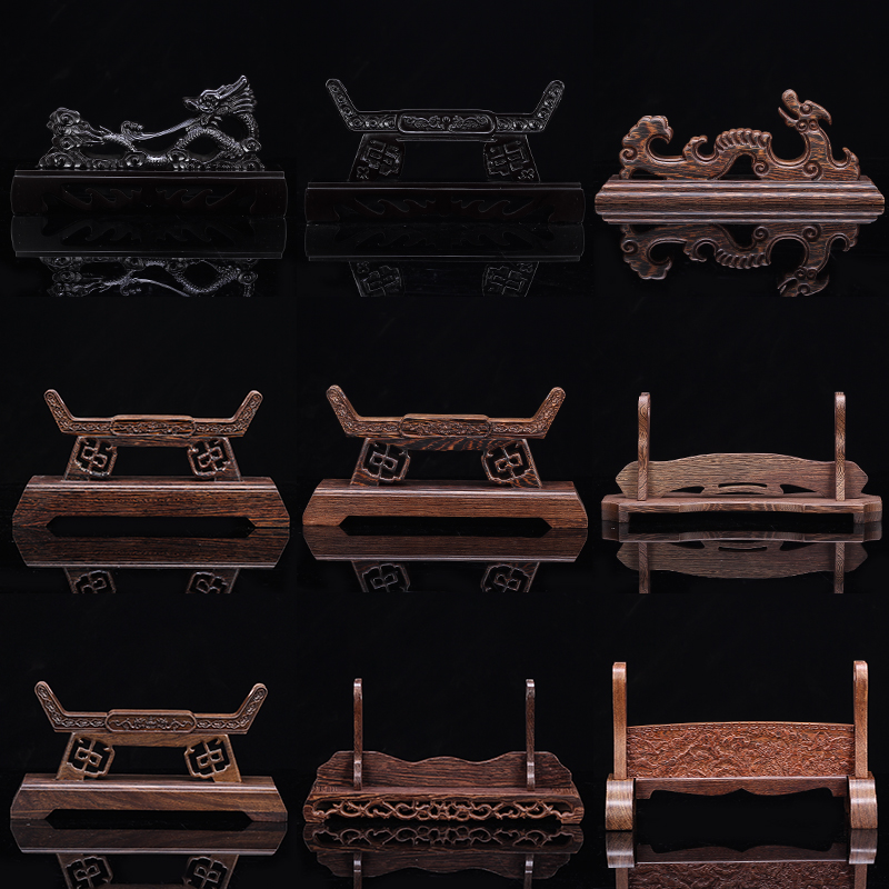 Longquan Yiduo sword stand sword holder solid wood sword seat unicorn sword stand cold weapon display stand Yunlong sword stand