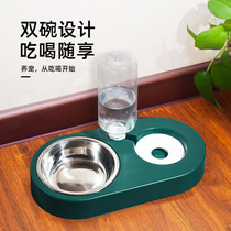 Cat bowls double bowls automatic drinking water dog bowls and dogs integrated eating basin kitty bowls dogs drinking water bowls kittens supplies Grand total