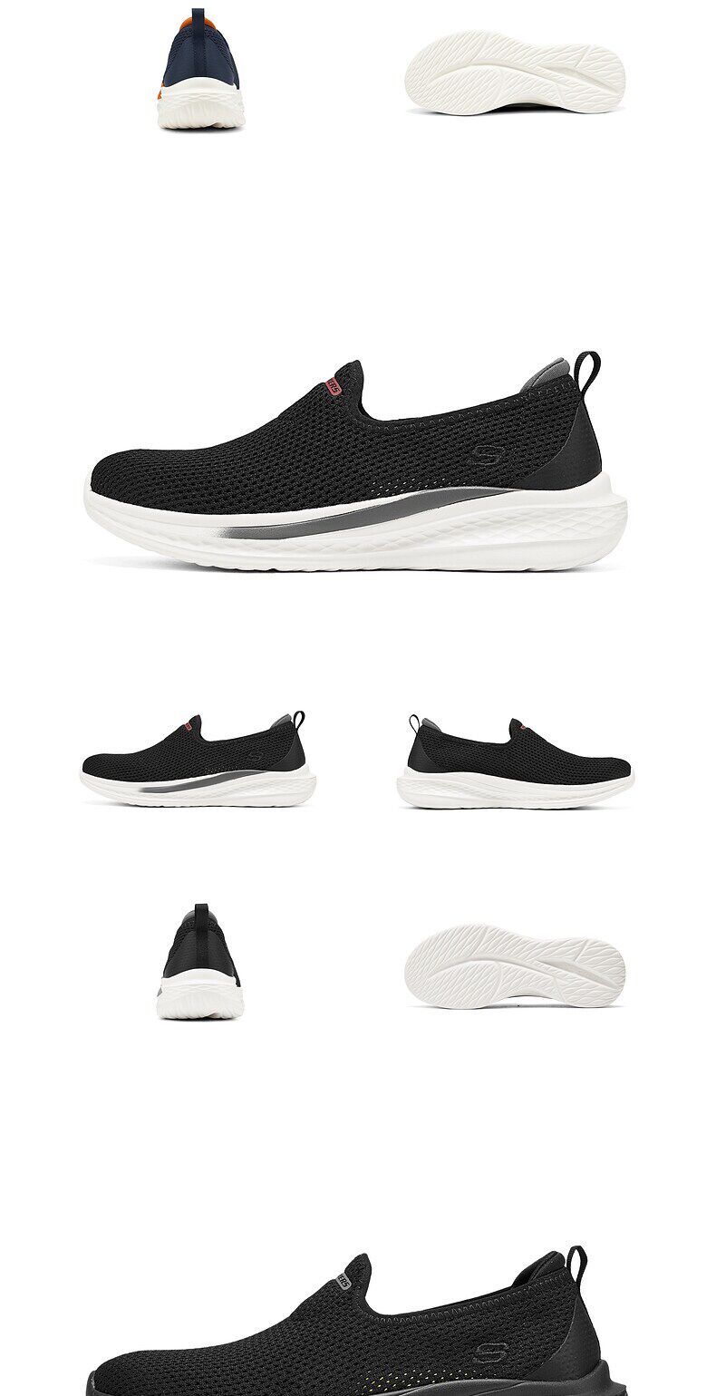 Энергичный обувь skechers一脚蹬男鞋2026年夏季舒适柔软简约百搭运动鞋子闪穿健步鞋