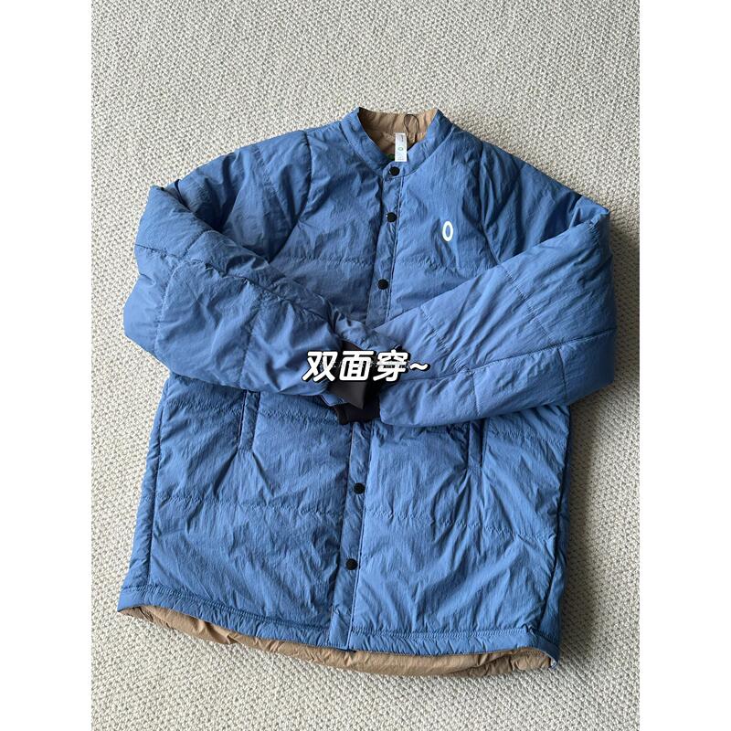 Autumn and Winter Couple's Lightweight Reversible Warm Cotton Jacket, Outdoor Lightweight Water-Repellent Unisex Loose Cotton Coat