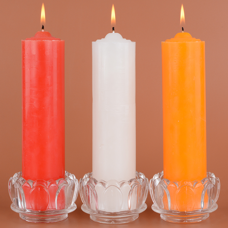 Oversized bold New Year red candle smokeless and tasteless household power outage lighting yellow and white burning incense for worshiping gods and Buddhas