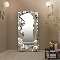 Living room 2024 new light luxury self-mirror full-length mirror villa B&B entrance mirror furniture