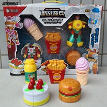 Food Deformation Robot Diamond Machine Warfare Chic Soldiers Happy Party Burger Fries Ice Cream Children Puzzle Toys