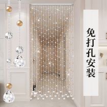 Crystal bead curtain partition curtain bead living room GENGUAN AISLE DECORATION HANGING CURTAIN NEW BEAD DOOR CURTAIN FREE FROM PUNCHING AND HANGING CURTAIN