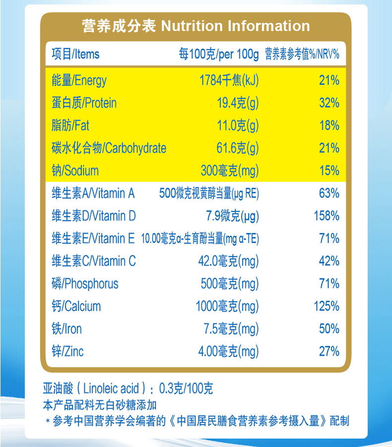 蒙牛中老年奶粉罐装礼盒装