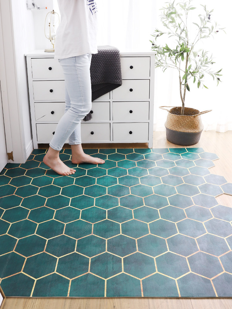Household carpet dirt-resistant home modern minimalist scrubable non-slip can be cut and spliced ​​door mat large area carpet