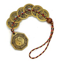 Five emperors money carry pure copper five emperors money copper gourd five emperors gossip mirror pendant antique six emperors money copper bell