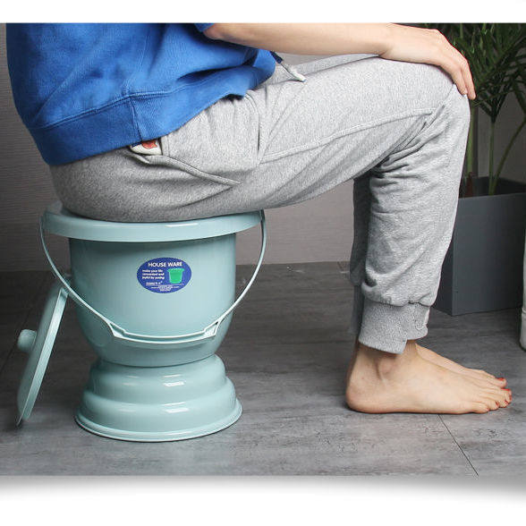 Night pot home bedroom anti-odor thickening and heightening adult elderly spittoon toilet potty pregnant woman urine bucket toilet urine - Taobao