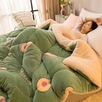 Lamb velvet quilt 150x200 winter thickening warm winter quilt student dormitory single girl double quilt core