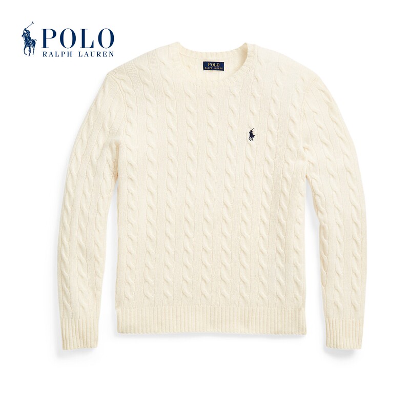 Autumn New Ralph Lauren/Ralph Lauren Men's Clothing Classic Round-Neck Cable-Knit Sweater