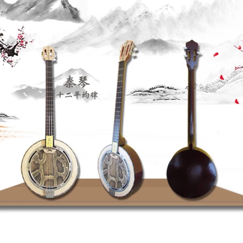 Special promotion three-string Qinqin musical instrument python skin Qinqin waist-shaped round pick wire ancient musical instrument