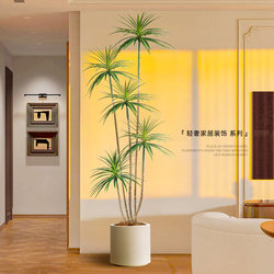Artificial Plant Millennium Wood Large Indoor Floor-Standing Potted Plant for Living Room Green Plant Decoration Light Luxury Faux Flower Tree