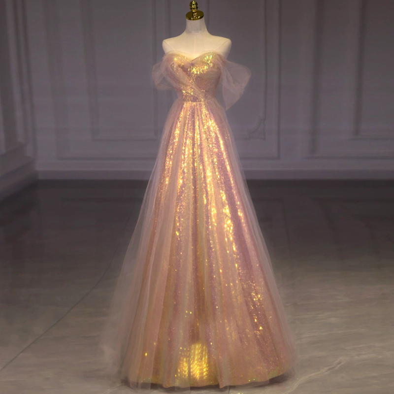 Fuchsia evening dress for elementary school students, elite bridesmaid dress, open shoulders Fuchsia evening dress for elementary school students, elite bridesmaid dress, open shoulders