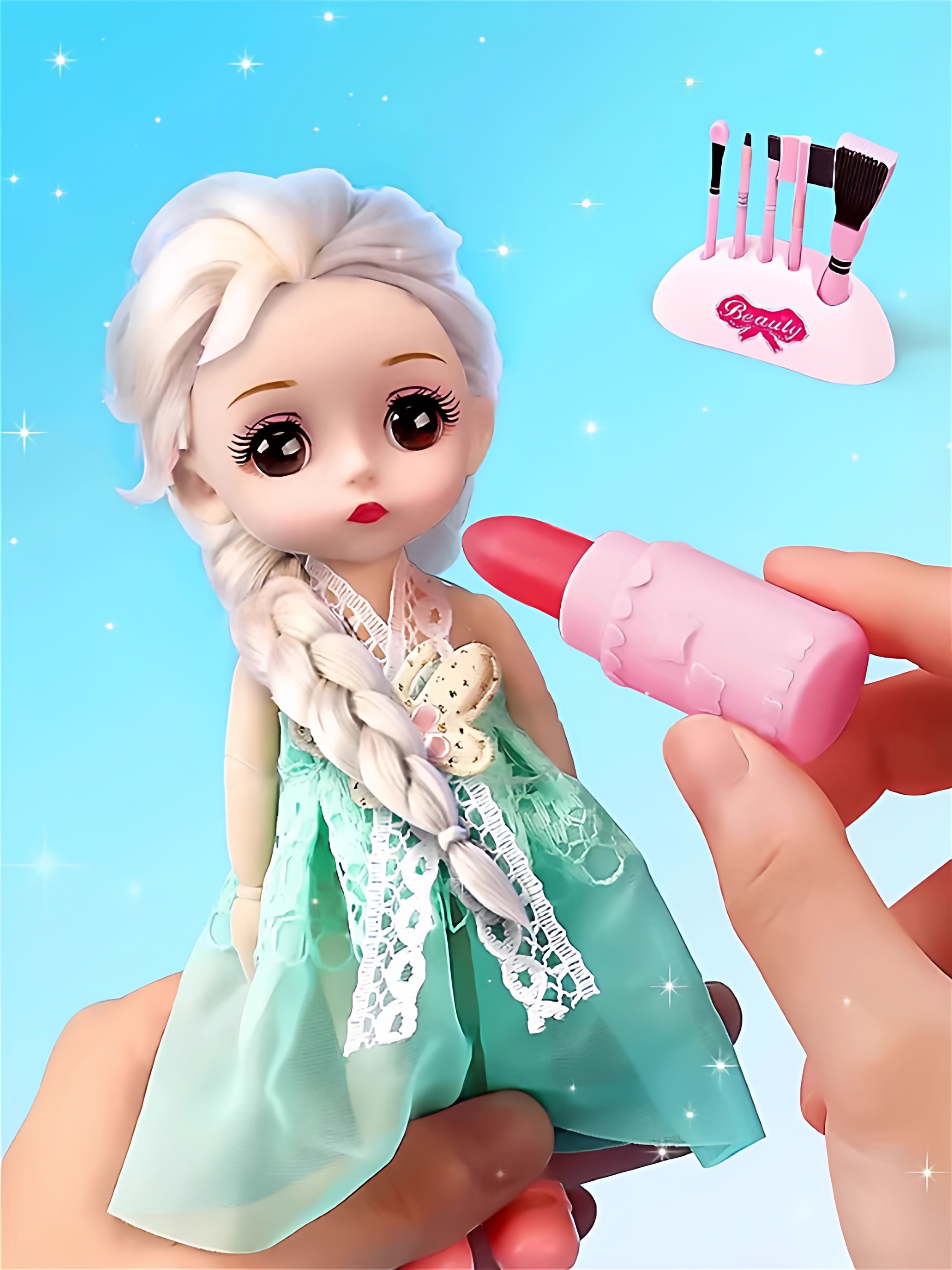 Princess Elsa Barbie Doll Kidsren's Toys Birthday Gift for Girls Aged 3 to 6 Elsa Doll Set