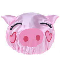 Cartoon shower cap double-layer creative waterproof satin cute shampoo cap childrens shower cap head cover peva shower cap