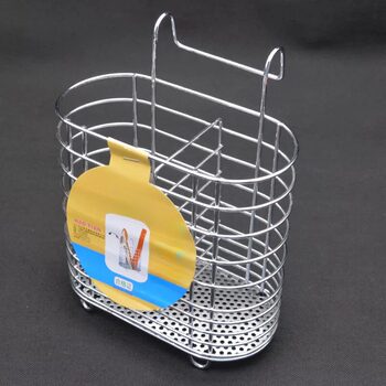 Stainless steel chopstick tube chopstick basket wall-mounted kitchen chopstick storage rack household chopstick cage drain rack