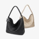 Official Website Small C&K Black Woven Bag for Women 2026 New Tote Bag Large Capacity Commuter Handbag Shoulder Bag