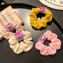 Strawberry Bear Large Intestine Hair Ring Adolescent Girl Small Bear Hair Rope Cute Pill Head Rubber Fascia Brief Head Rope Japan-Japan Hair Ornament