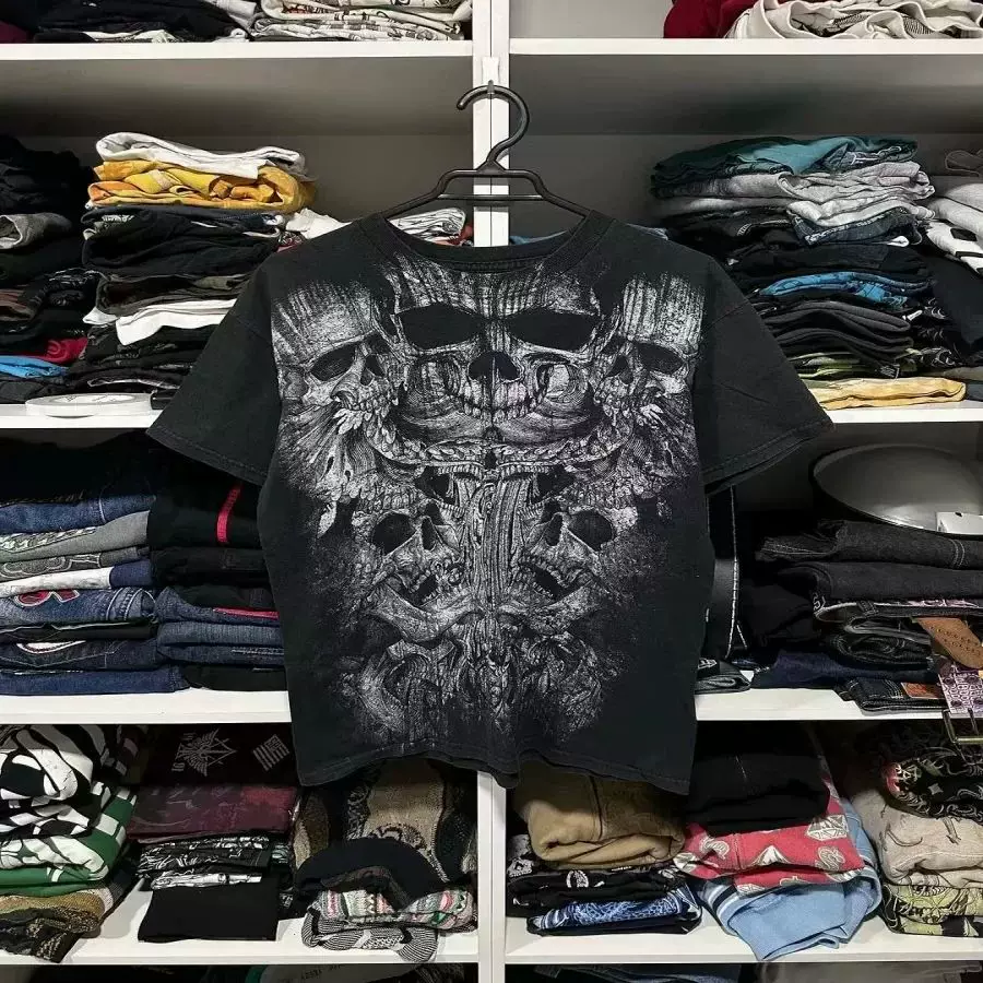 Футболка с длинным рукавом Affliction Y2K, круглый воротник, оверсайз