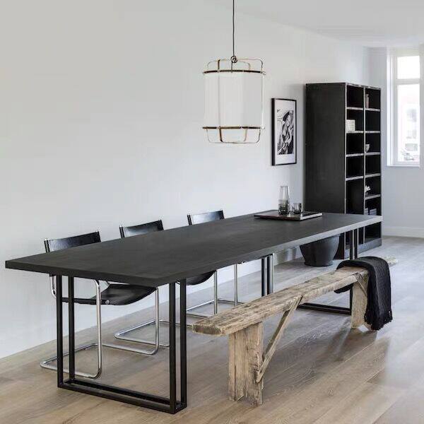Simple modern industrial wind desk against the wall computer table LOFT conference table negotiation table solid wood long table desk