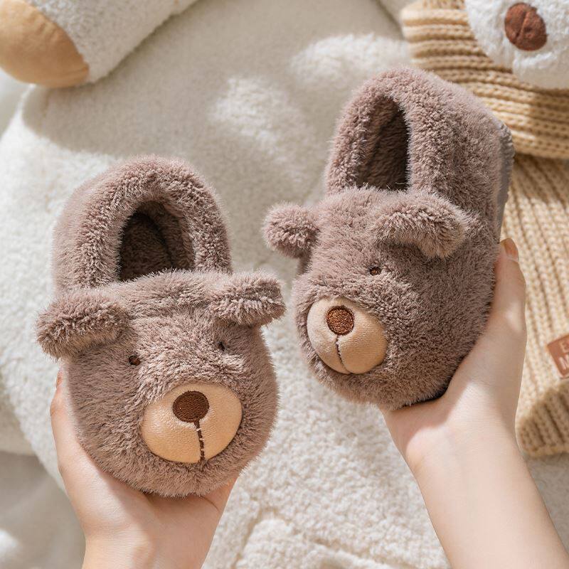 Men's Baoyu Winter Package heel Children's cotton slippers Autumn Winter, male and female children Cavet baby Warm Baby Girl Child Care Winter Male