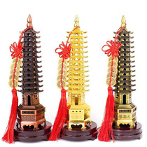 Spot alloy Tun Copper Wenchang Tower boys and girls 9th floor 13th floor 13th floor office study decoration ornaments