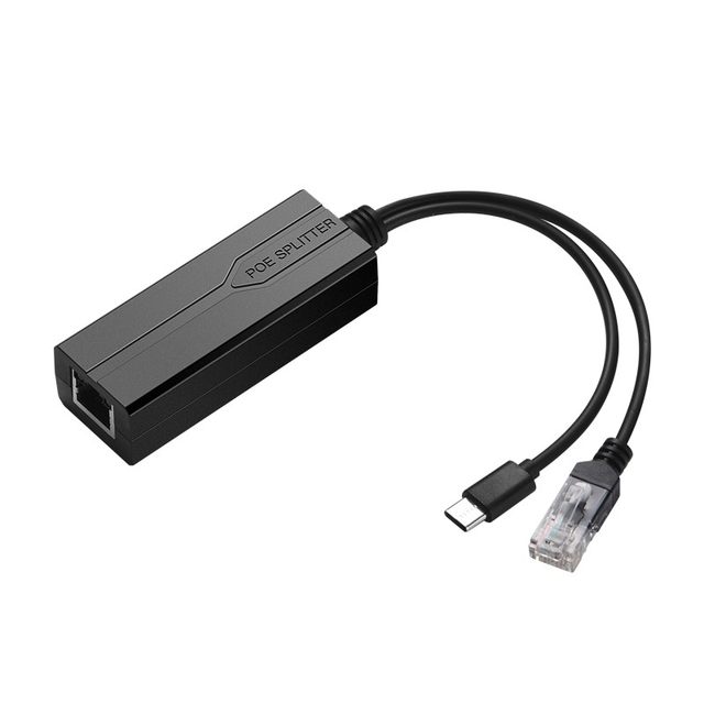 ເຫມາະສໍາລັບ Type-C port Gigabit POE splitter standard 48V to 5V power supply module monitoring network cable to Android head
