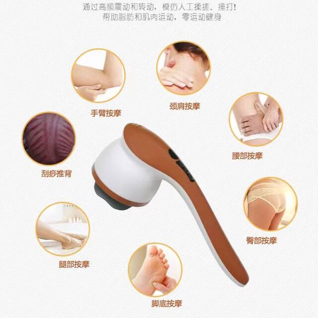 Dongdongle Massager Is a Handheld Multi-Functional Rechargeable Wireless Massager for Shoulder, Cervical Spine, Waist, Back and Whole Body Meridians