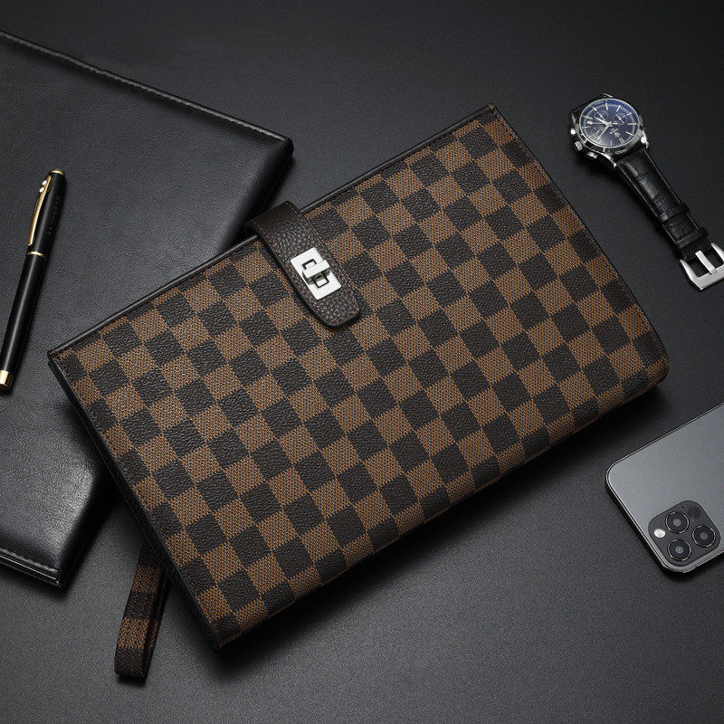 Special Counters European And European Fashion Men's Thin handbags Genuine Leather Business Youth Personality Envelopes Bag Men Bags