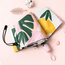 Sun umbrella female sunscreen Anti-UV 2021 new small portable automatic folding umbrella sunny and rainy