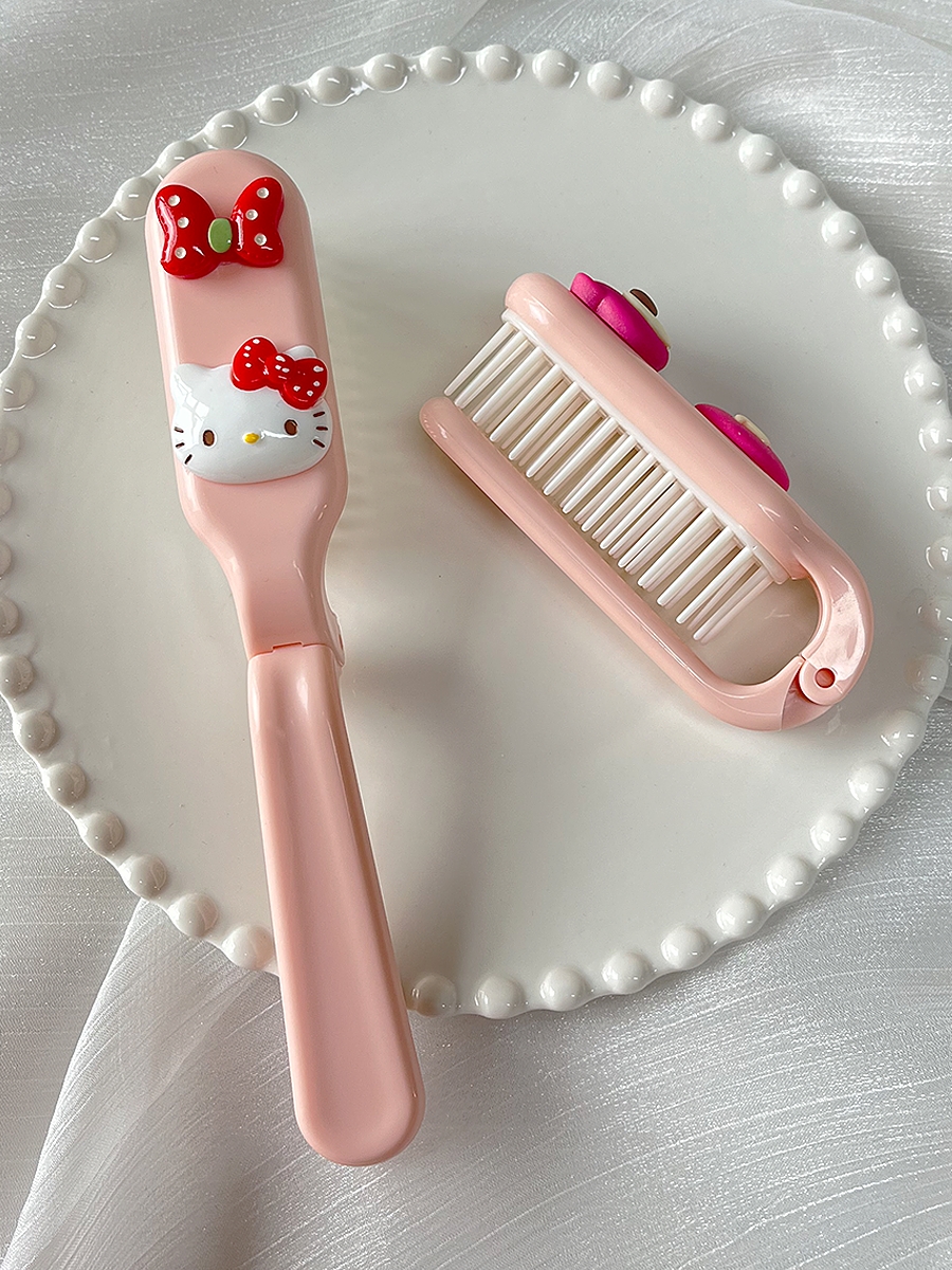 Cute folding comb for children, girls, ladies, baby, braided hair, bangs, going out, portable, mini travel comb