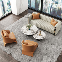 New sales office negotiation simple modern hotel lobby reception deck casual sofa coffee table combination set