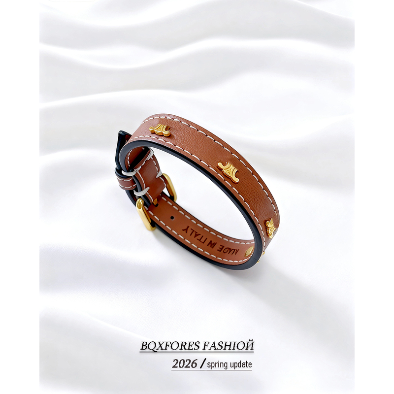 「Bqxfores」European and American Style Personalized Genuine Leather Bracelet, Niche Design, High-End Feel, Cowhide Wristband 「Bqxfores」European and American Style Personalized Genuine Leather Bracelet, Niche Design, High-End Feel, Cowhide Wristband